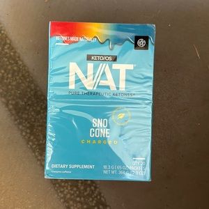 Keto OS NAT charged sno cone flavor, 1 box (20 packets)